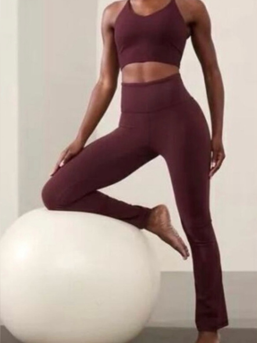 Athleta Elation Straight Leg Pants Red